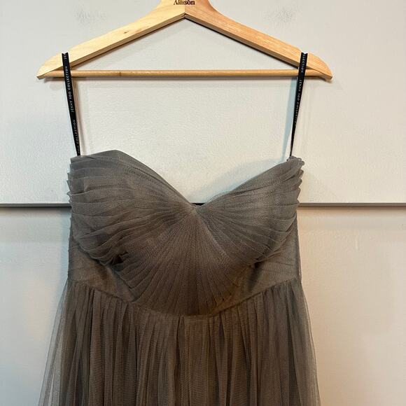 Jenny Yoo BHLDN SZ 6 Annabelle Convertible Bridesmaid Dress Formal Gown Gray - Picture 5 of 13